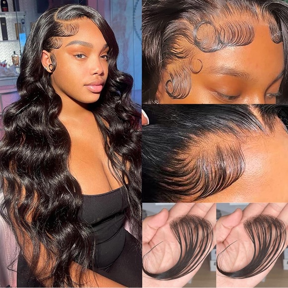 HUMAN HAIR- HD Lace Baby Hair, Reusable & Breathable Invisible Lace Hairline - Picture 2 of 9